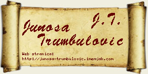 Junoša Trumbulović vizit kartica